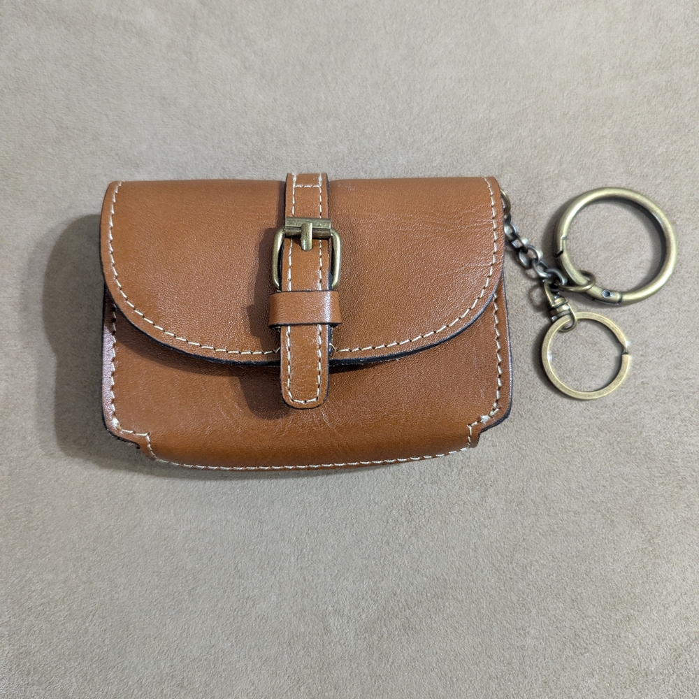 Patricia Nash Tan Leather Keychain Holder